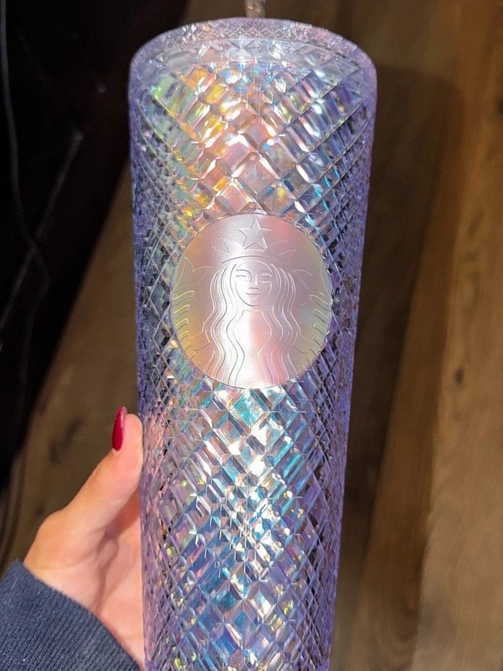 Starbucks Iridescent Cold Cup Iridescent Geometric Cold Cup